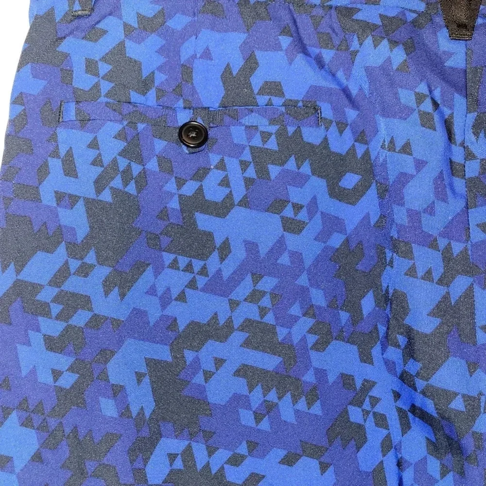 Polo Ralph Lauren RLX Digital Golf Shorts size 36 blue/black w/zip pockets LOT N